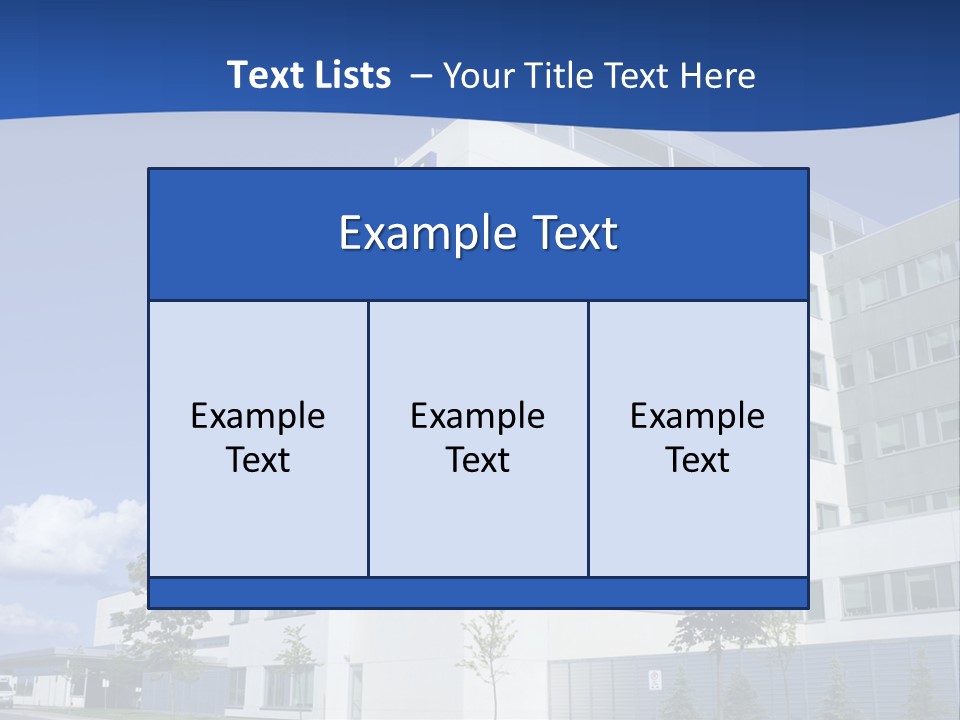 A White Building With A Blue Sky In The Background PowerPoint Template
