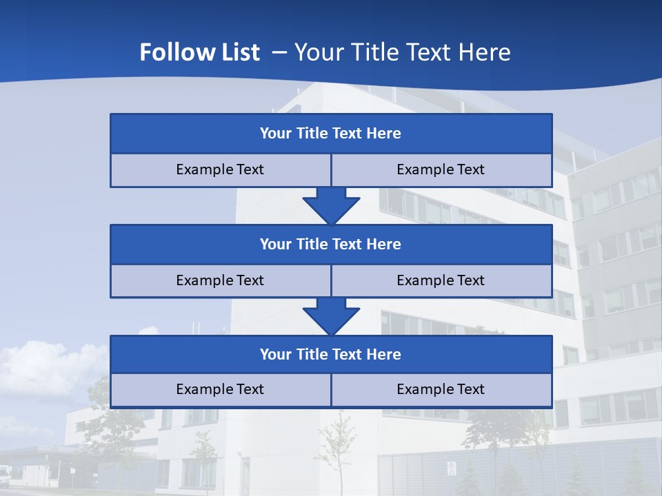 A White Building With A Blue Sky In The Background PowerPoint Template