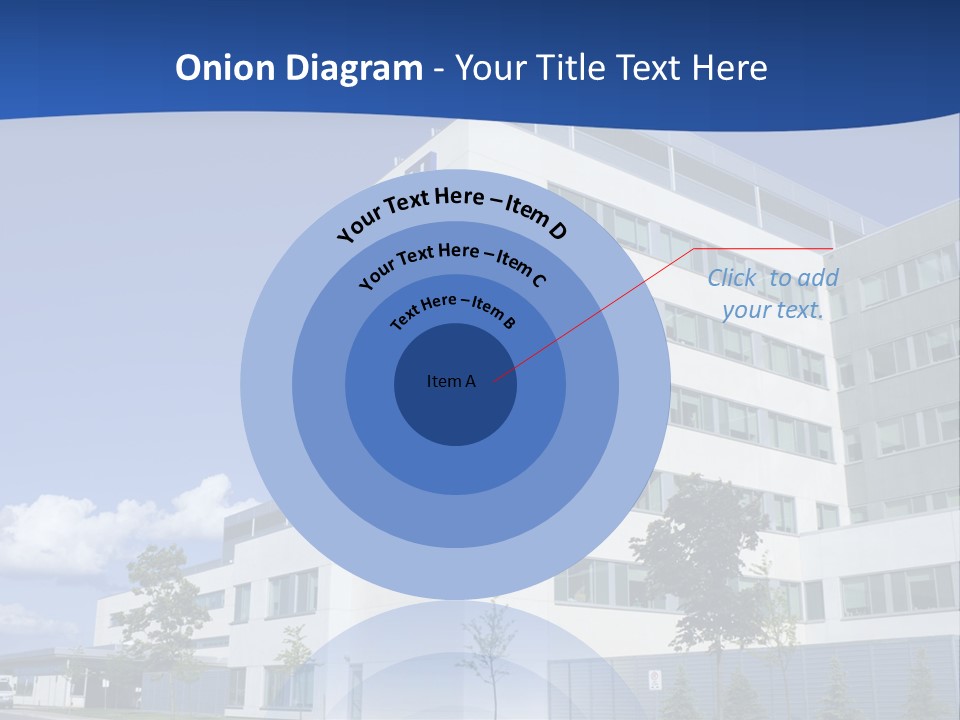 A White Building With A Blue Sky In The Background PowerPoint Template