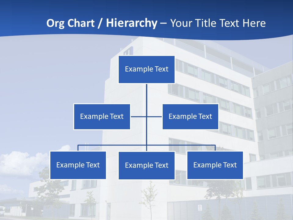 A White Building With A Blue Sky In The Background PowerPoint Template