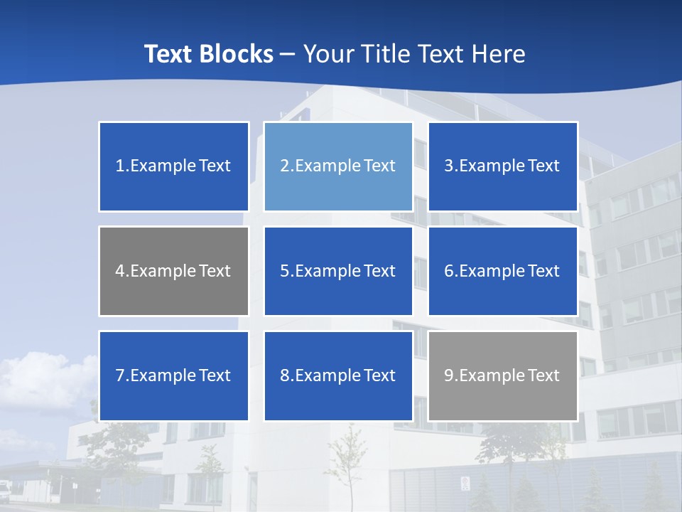 A White Building With A Blue Sky In The Background PowerPoint Template