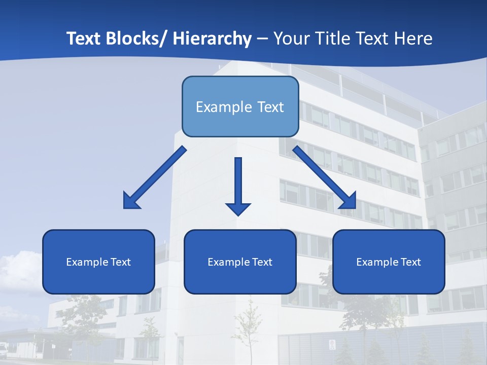 A White Building With A Blue Sky In The Background PowerPoint Template