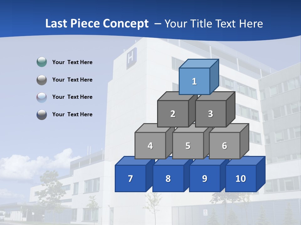 A White Building With A Blue Sky In The Background PowerPoint Template