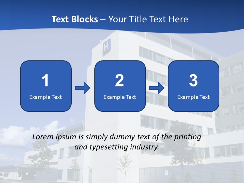 A White Building With A Blue Sky In The Background PowerPoint Template