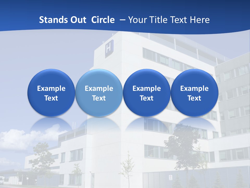 A White Building With A Blue Sky In The Background PowerPoint Template