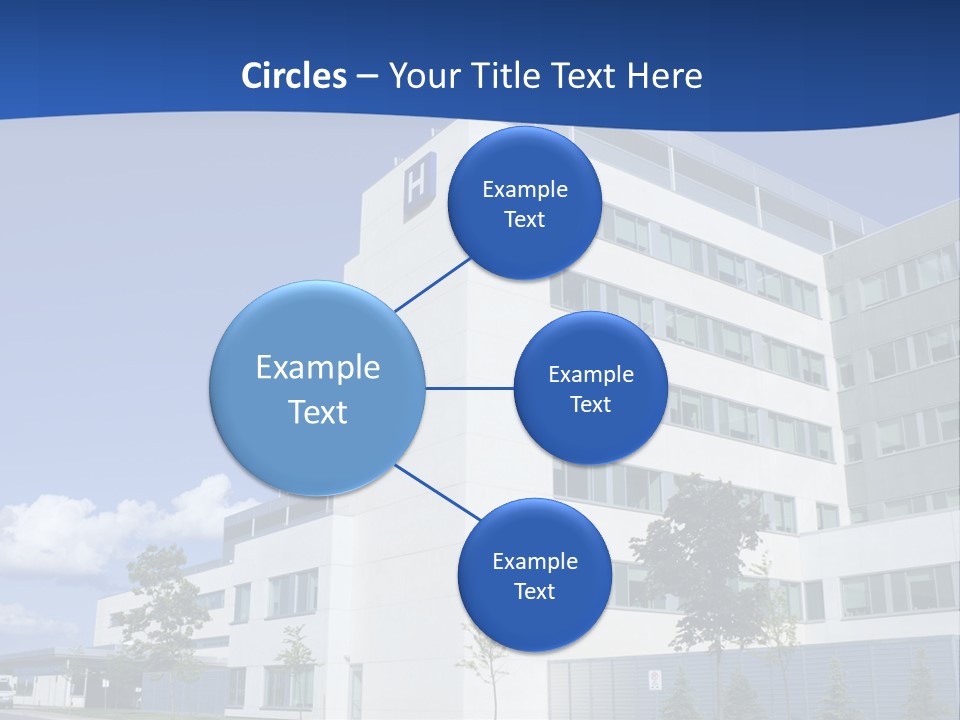 A White Building With A Blue Sky In The Background PowerPoint Template