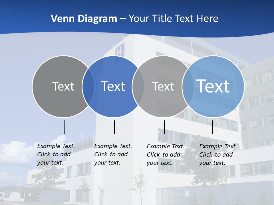 A White Building With A Blue Sky In The Background PowerPoint Template