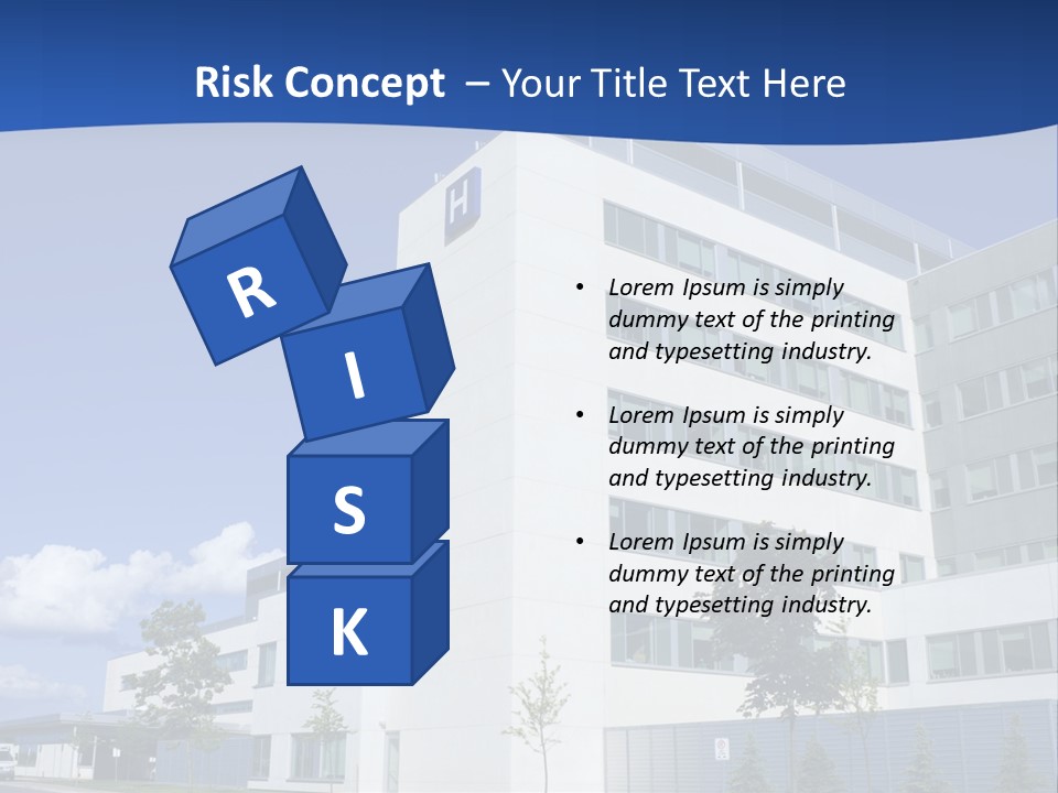 A White Building With A Blue Sky In The Background PowerPoint Template