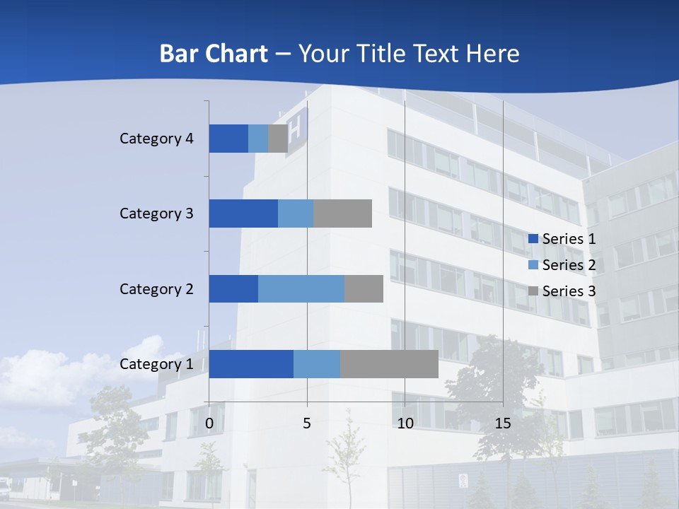 A White Building With A Blue Sky In The Background PowerPoint Template