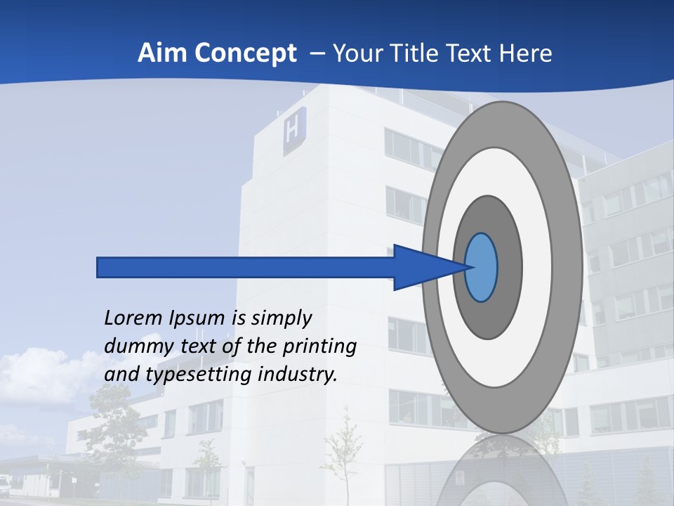 A White Building With A Blue Sky In The Background PowerPoint Template