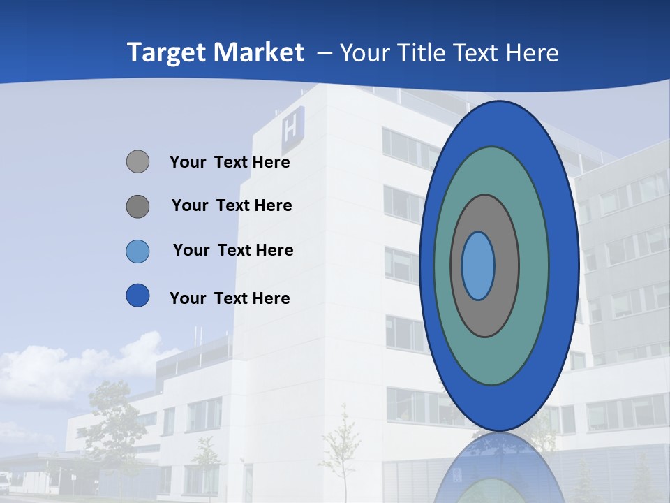 A White Building With A Blue Sky In The Background PowerPoint Template