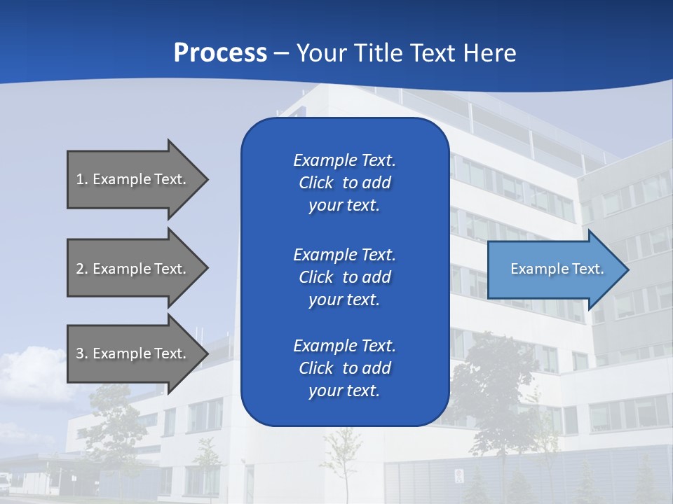 A White Building With A Blue Sky In The Background PowerPoint Template
