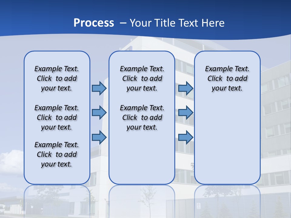 A White Building With A Blue Sky In The Background PowerPoint Template