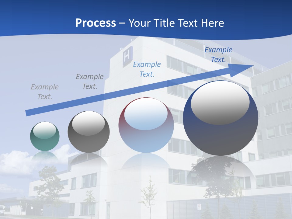 A White Building With A Blue Sky In The Background PowerPoint Template