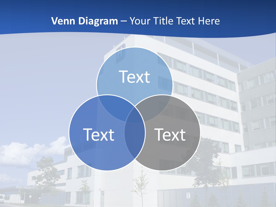 A White Building With A Blue Sky In The Background PowerPoint Template