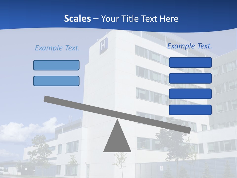 A White Building With A Blue Sky In The Background PowerPoint Template