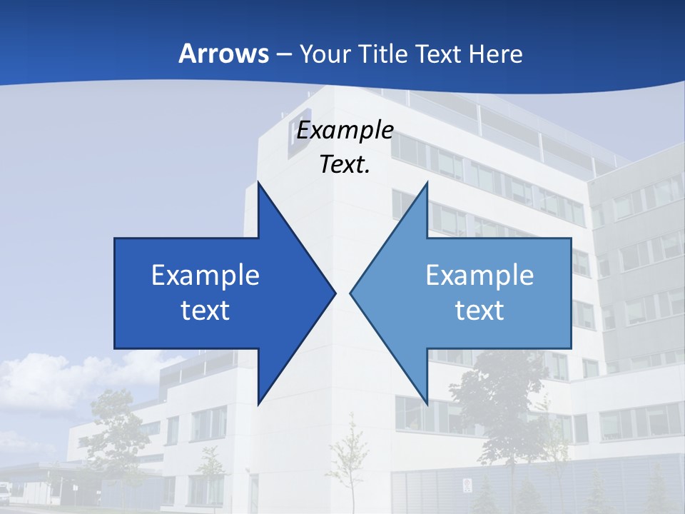 A White Building With A Blue Sky In The Background PowerPoint Template