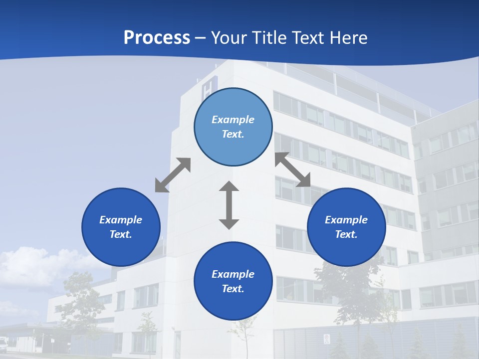 A White Building With A Blue Sky In The Background PowerPoint Template