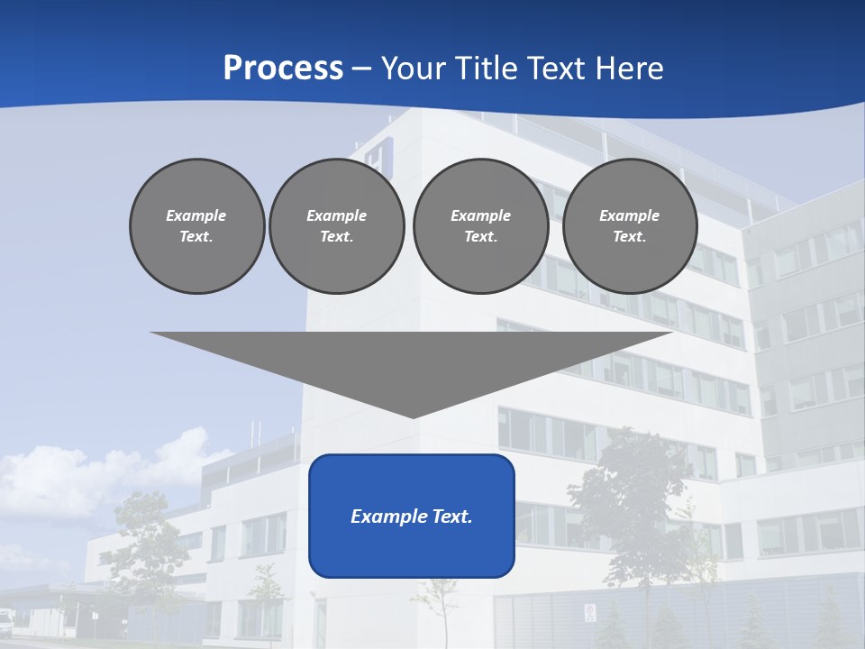 A White Building With A Blue Sky In The Background PowerPoint Template