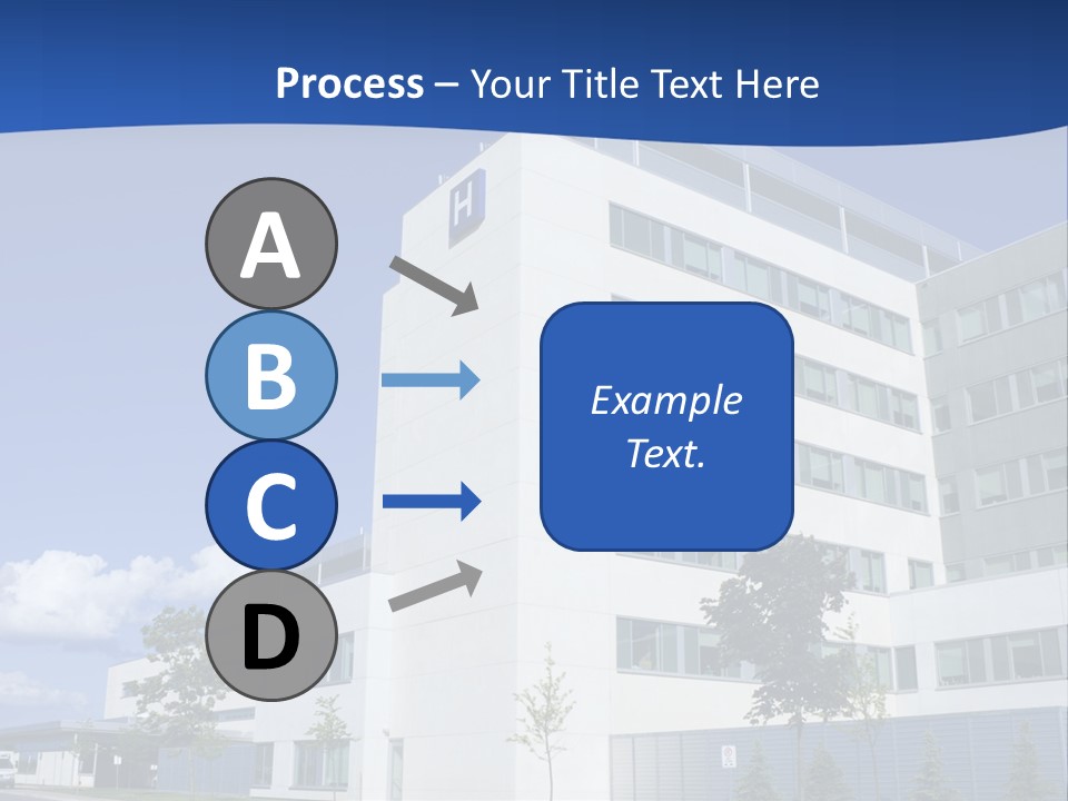 A White Building With A Blue Sky In The Background PowerPoint Template