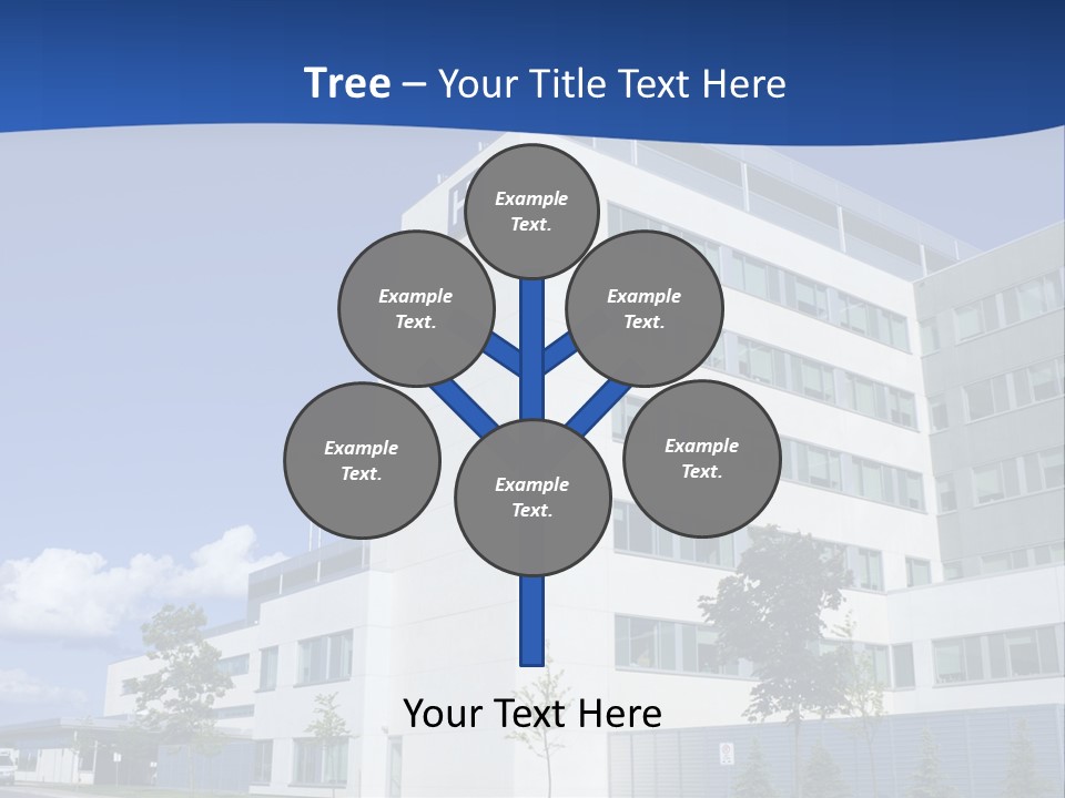 A White Building With A Blue Sky In The Background PowerPoint Template