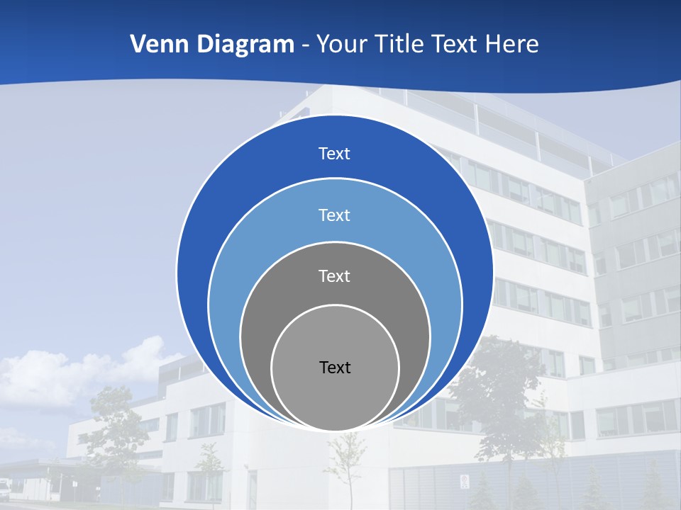 A White Building With A Blue Sky In The Background PowerPoint Template