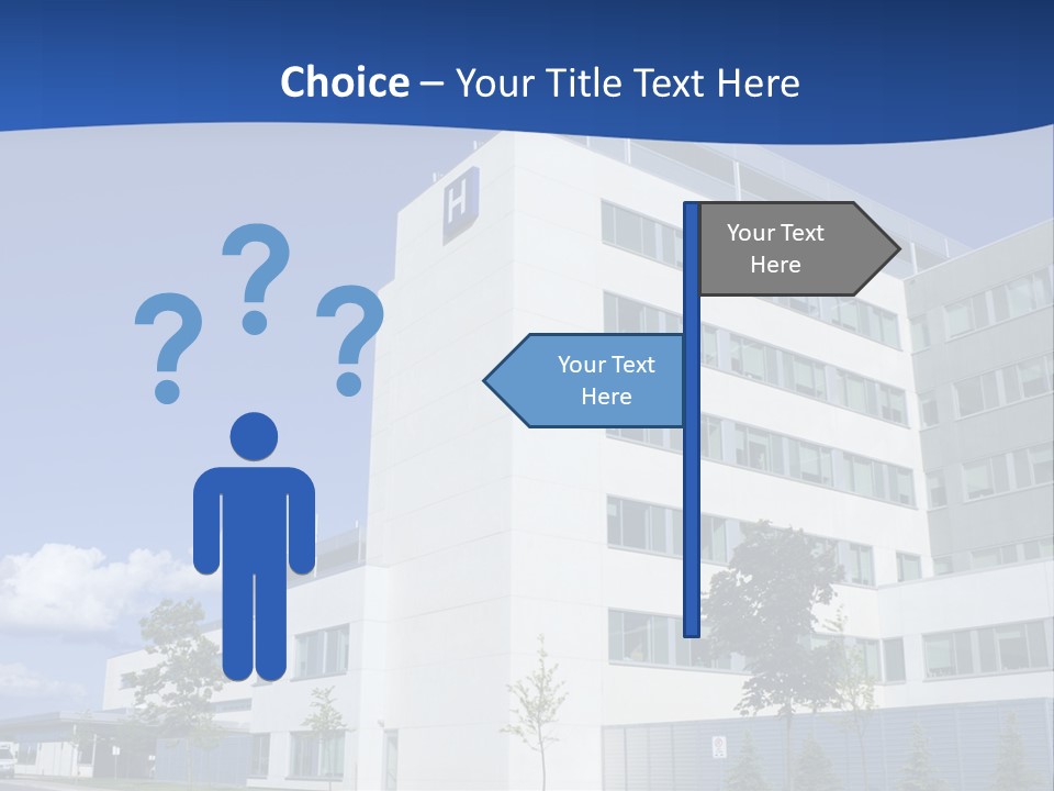 A White Building With A Blue Sky In The Background PowerPoint Template