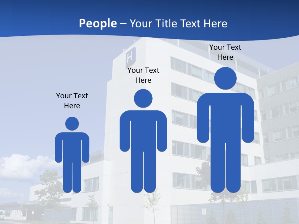 A White Building With A Blue Sky In The Background PowerPoint Template