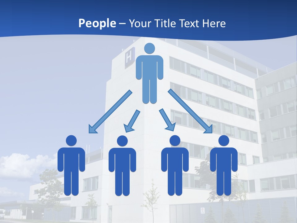 A White Building With A Blue Sky In The Background PowerPoint Template