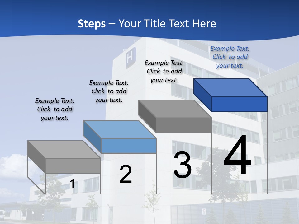 A White Building With A Blue Sky In The Background PowerPoint Template