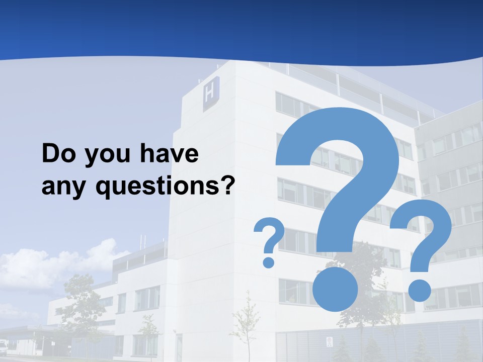 A White Building With A Blue Sky In The Background PowerPoint Template