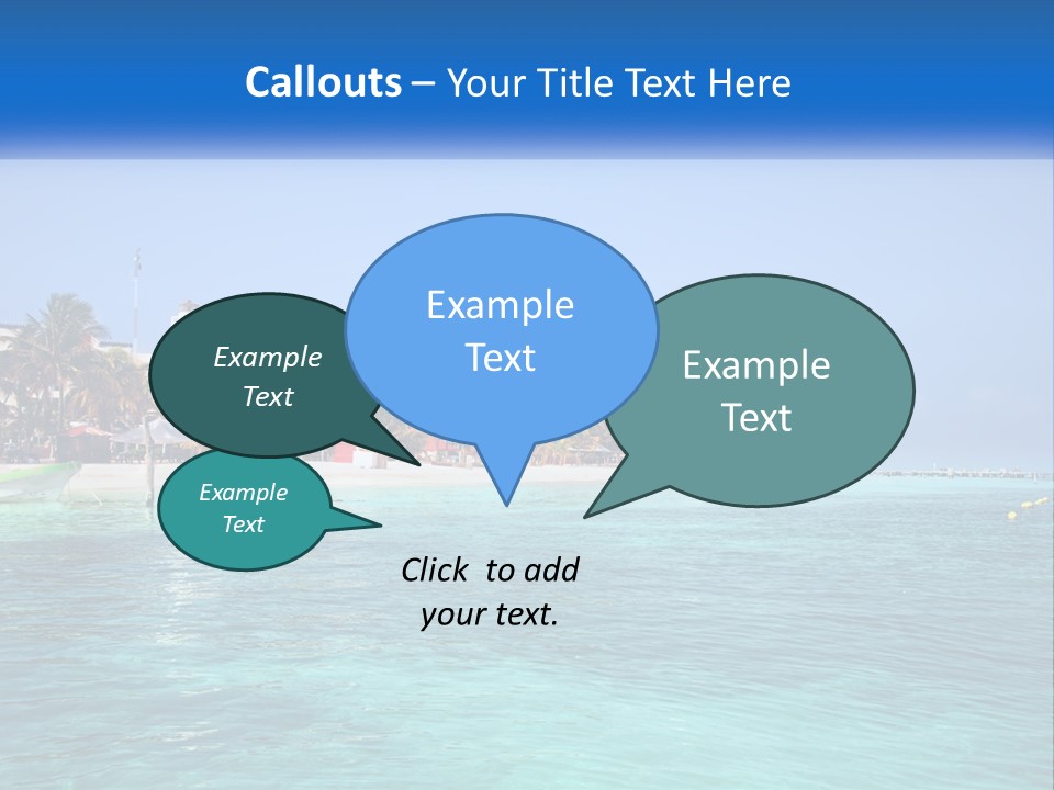 A Beach With Palm Trees And A Lighthouse In The Background PowerPoint Template