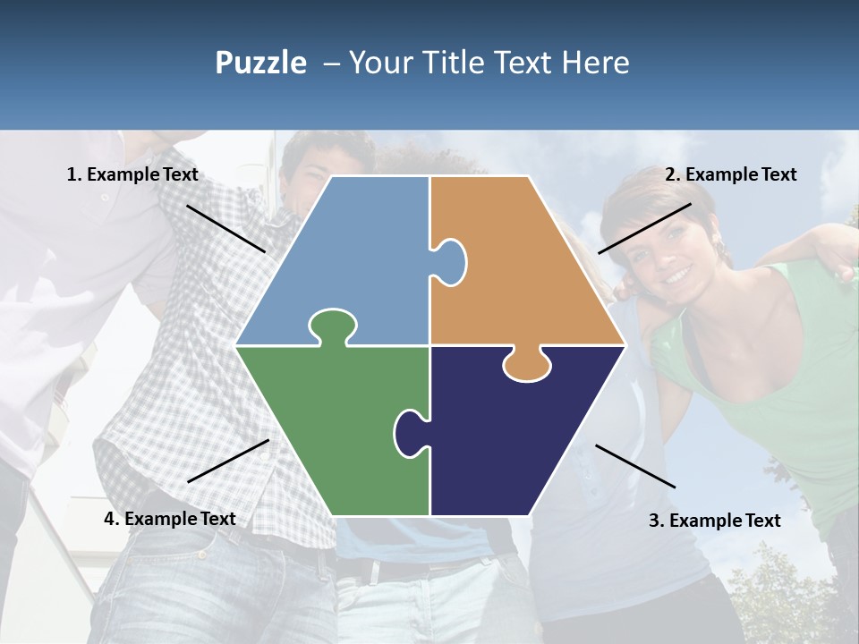 A Group Of People Standing Next To Each Other PowerPoint Template