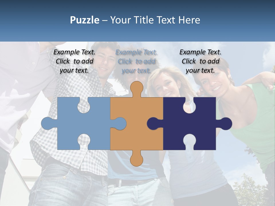 A Group Of People Standing Next To Each Other PowerPoint Template