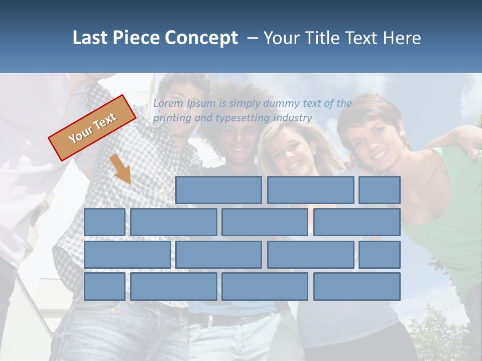A Group Of People Standing Next To Each Other PowerPoint Template