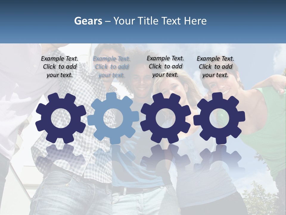 A Group Of People Standing Next To Each Other PowerPoint Template