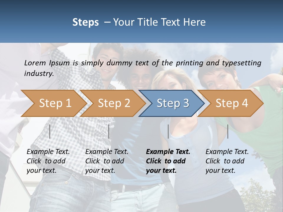 A Group Of People Standing Next To Each Other PowerPoint Template