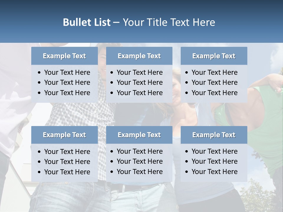 A Group Of People Standing Next To Each Other PowerPoint Template