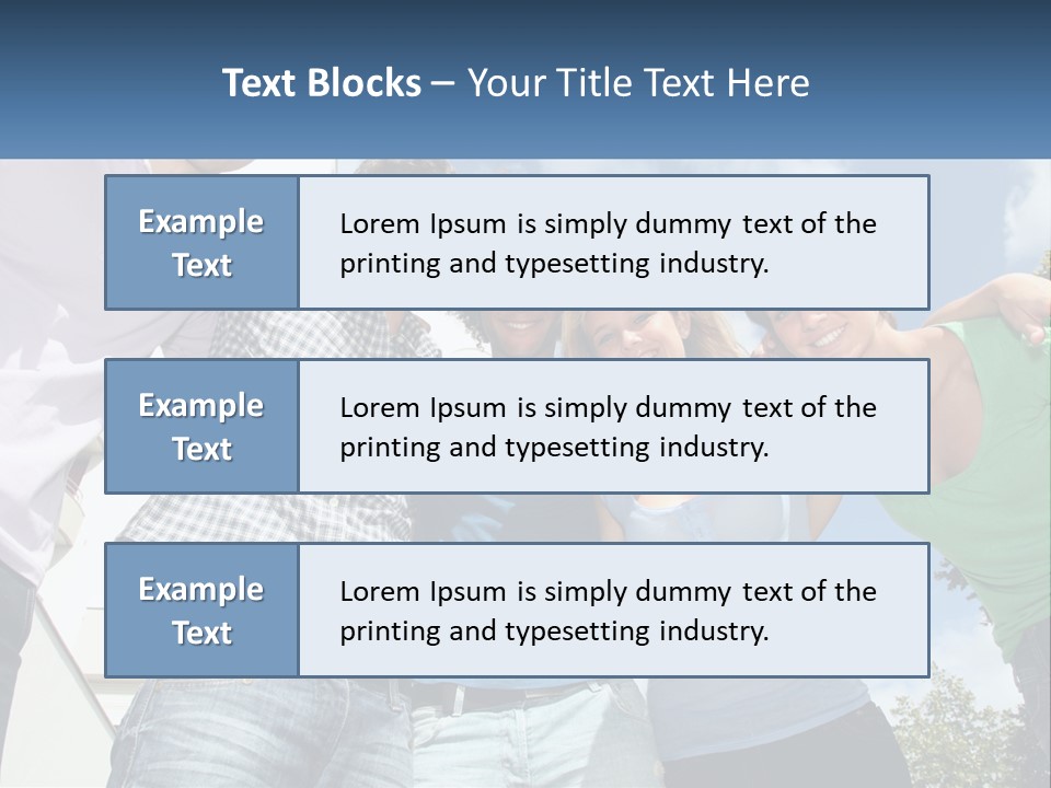 A Group Of People Standing Next To Each Other PowerPoint Template