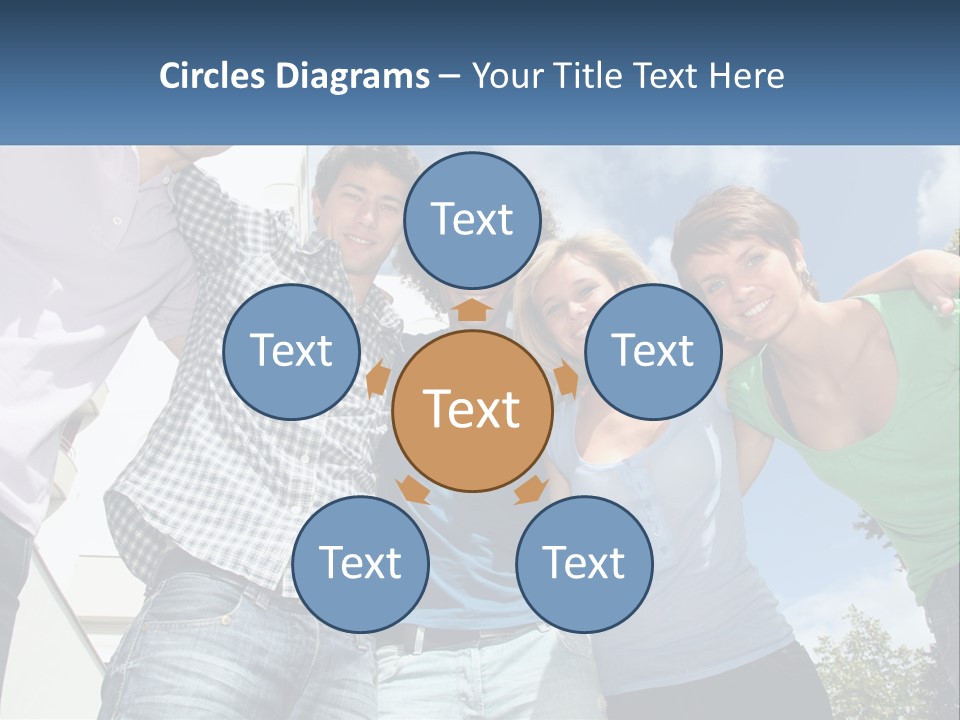 A Group Of People Standing Next To Each Other PowerPoint Template