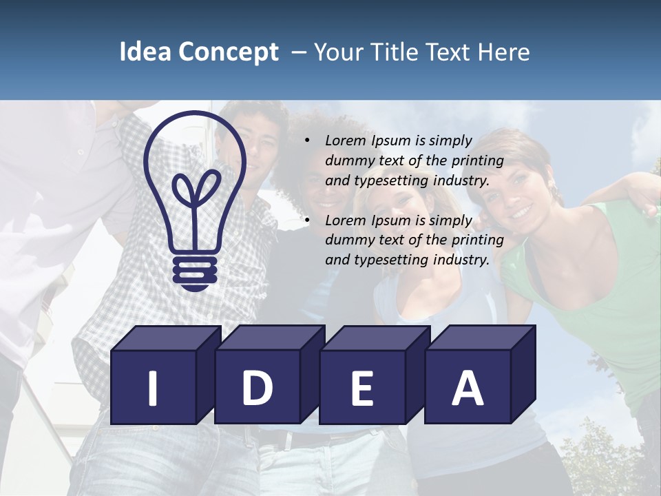 A Group Of People Standing Next To Each Other PowerPoint Template