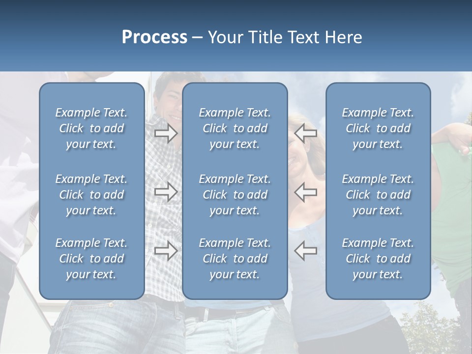 A Group Of People Standing Next To Each Other PowerPoint Template