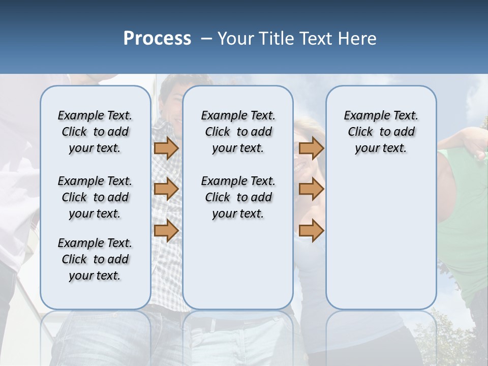 A Group Of People Standing Next To Each Other PowerPoint Template