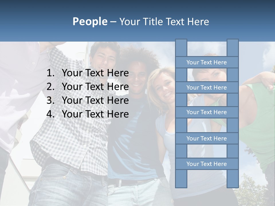 A Group Of People Standing Next To Each Other PowerPoint Template