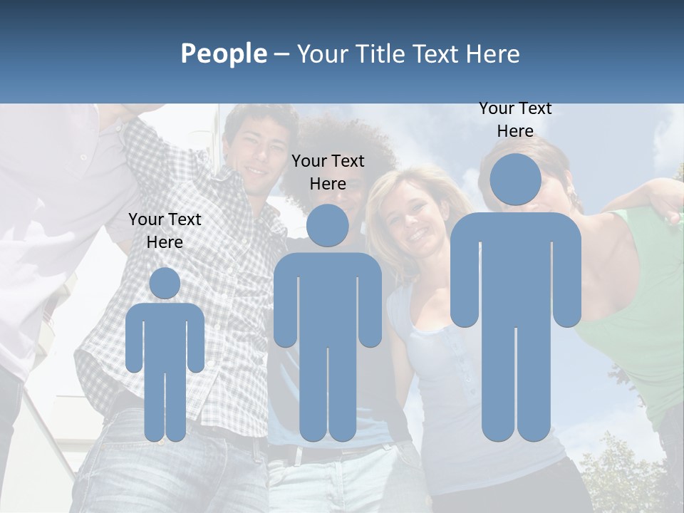 A Group Of People Standing Next To Each Other PowerPoint Template