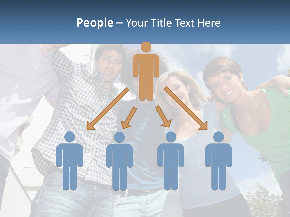 A Group Of People Standing Next To Each Other PowerPoint Template
