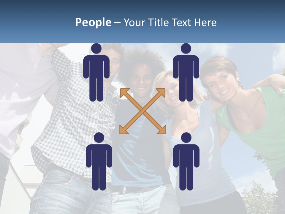 A Group Of People Standing Next To Each Other PowerPoint Template