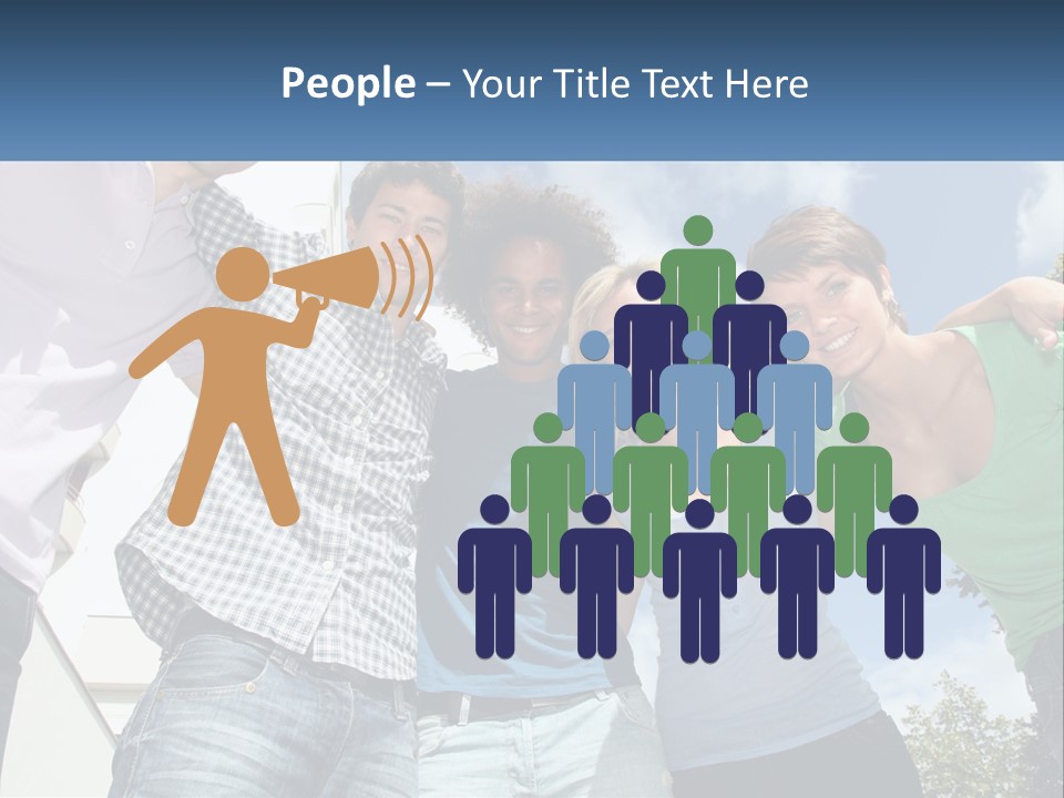 A Group Of People Standing Next To Each Other PowerPoint Template