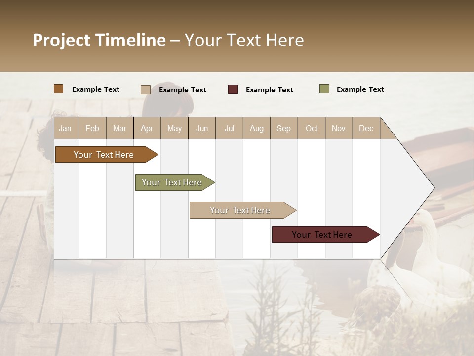 A Woman And A Child On A Dock Near A Boat PowerPoint Template