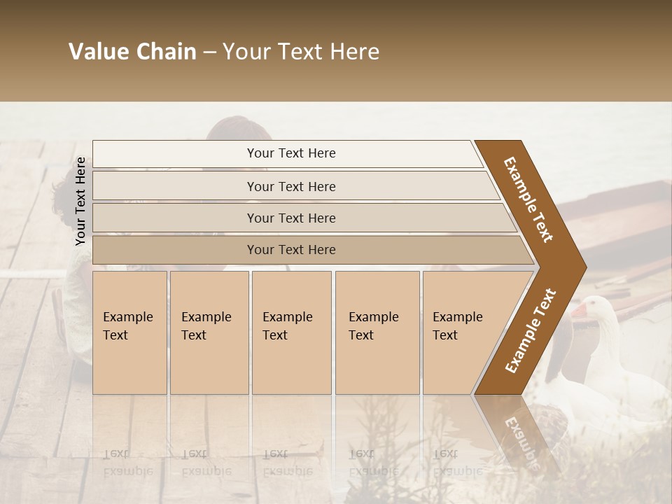 A Woman And A Child On A Dock Near A Boat PowerPoint Template